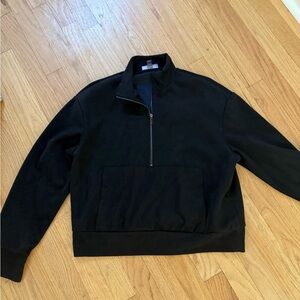 Classic Black Half-Zip Pullover
